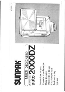 Sunpak 2000 DZ manual. Camera Instructions.